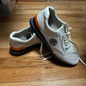 Tory Burch Cream and Orange woman’s Sneakers